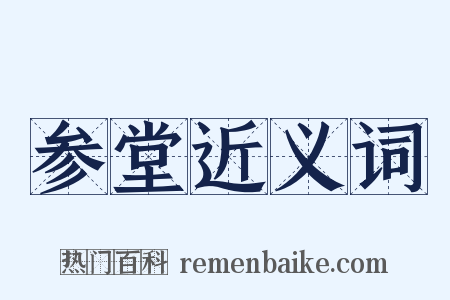 参堂近义词是什么意思的图片